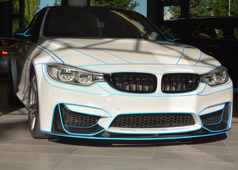 fangfei 0.4" X148' Car Reflective Body Rim Funny DIY Stickers Warning Safety Auto Motorcycle Bike Decal Body Cover Decoration Strip(Blue) - Image 3